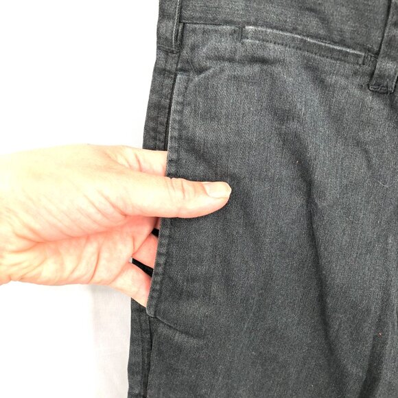 Banana Republic Stretch flat front trouser jean chinos charcoal wash gray 30 - Picture 2 of 8